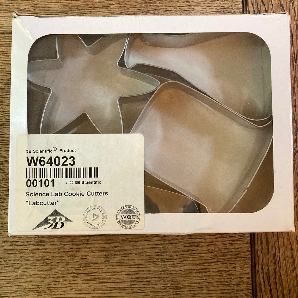 Science themed cookie cutters